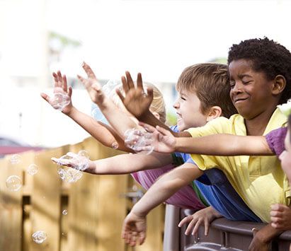 Children Playing With Bubbles PAAO USA Mission